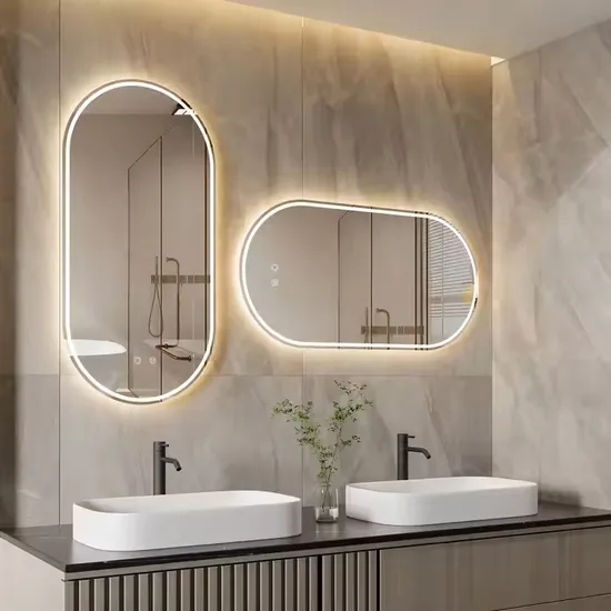 Chic Framing High-Tech LED Vanity Mirror for Elegant Bathrooms