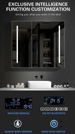 Modern Smart Mirror Cabinet Door with Elegant Design
