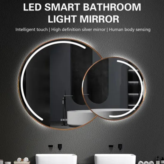 Stylish LED Makeup Mirror with Bluetooth Speaker and Digital Clock