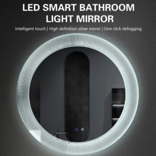 High-Tech Smart Bathroom Mirror with Adjustable LED Light Features