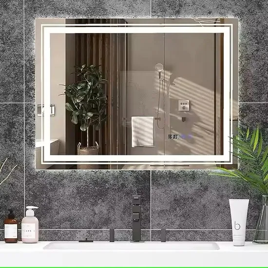 450*750mm LED Touch Mirror by Chaoyi, 4mm Thickness for Modern Aesthetics