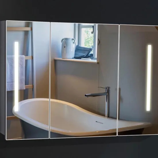Sleek Touch Control LED Bathroom Mirror with Magnifying Features