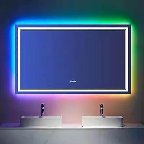 Chic Framing High-Tech LED Vanity Mirror for Elegant Bathrooms