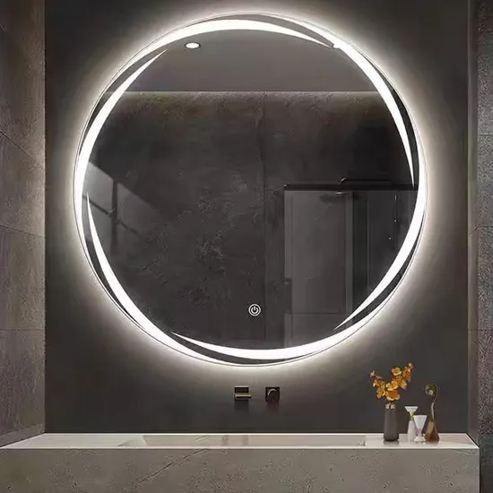 Modern LED Bathroom Cabinet with Touch-Sensitive Mirror Function