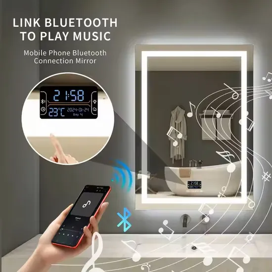 Modern 4mm LED Touch Mirror 450*750mm by Chaoyi