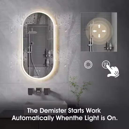 Chic Framing Bathroom Vanity Mirror with Smart LED Features