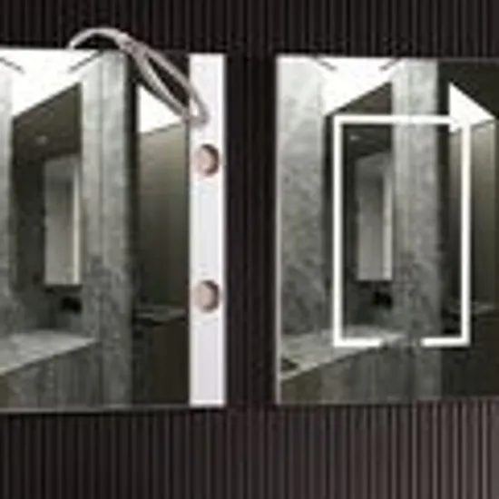 Stylish LED Bathroom Mirror with Touch Controls and Adjustable Lighting