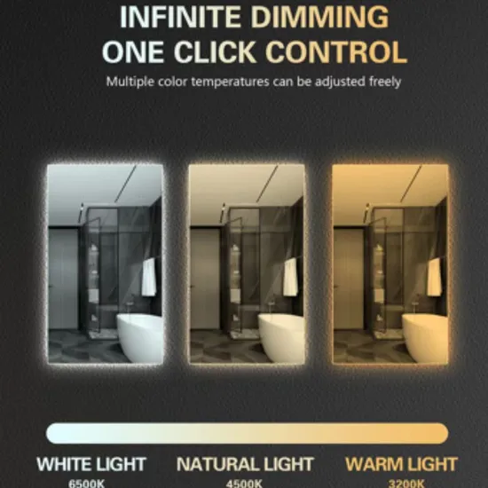 Smart LED Bathroom Mirror with Bluetooth and Touch Control