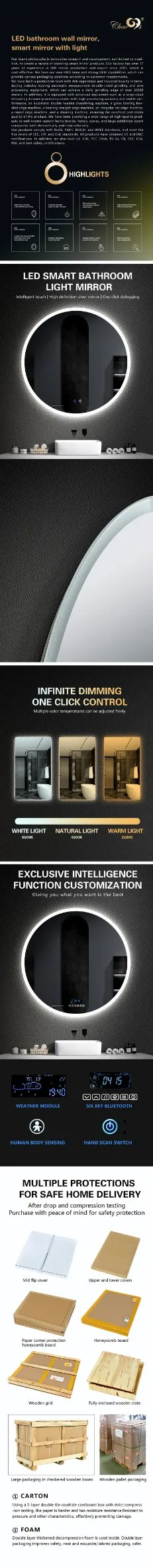 Modern LED Lighted Vanity Mirror for Ultimate Bathroom Illumination