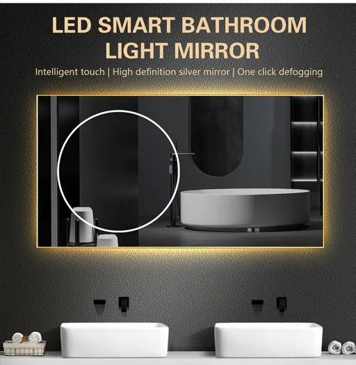 Sleek LED Vanity Mirror with Customizable Brightness Settings
