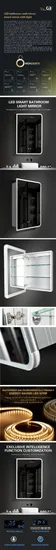 Modern Smart Mirror Cabinet Door with Advanced Features