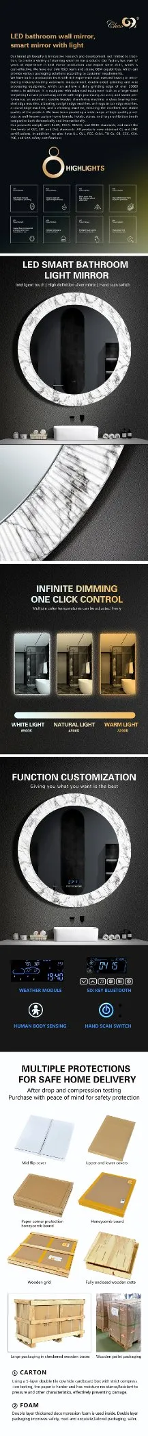Sleek Modern LED Bathroom Vanity Mirror with Illumination