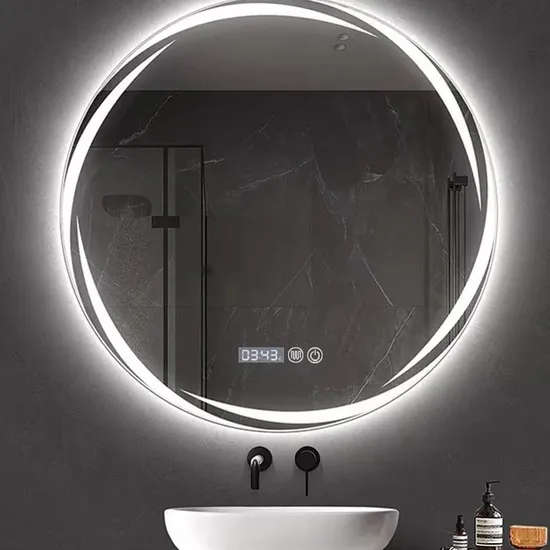 Elegant LED Mirror with Touch Control for Luxurious Bathrooms