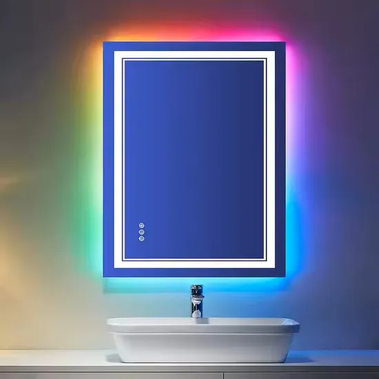 Chic Framing Bathroom Vanity Mirror with Smart LED Features