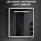 Smart Mirror Customized Wall Mounted LED Bathroom Glass Mirror Bluetooth Defogging Time Music Function Powerful Bathroom Mirror
