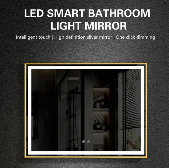 Smart Touch Mirror with LED Lights and Bluetooth Audio