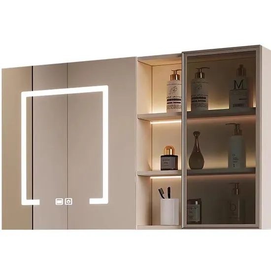 Elegant LED Illuminated Bathroom Cabinet with Touch Mirror