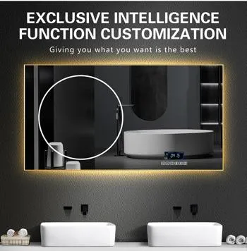 Sleek LED Bathroom Mirror with Frameless Design for Modern Spaces