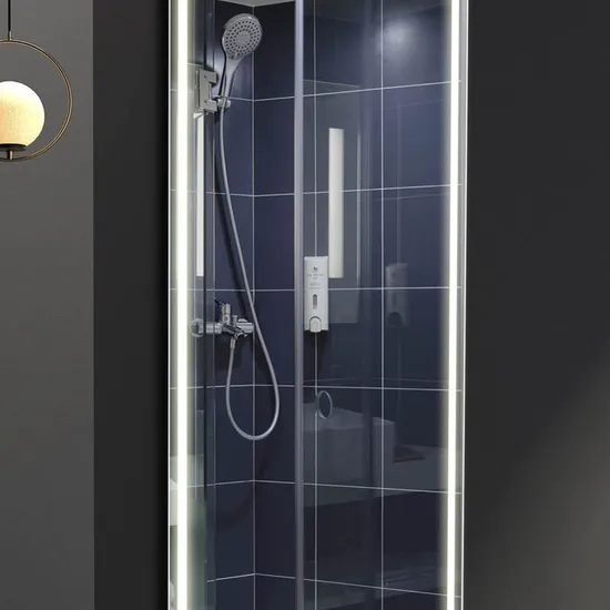 Sleek LED Backlit Bathroom Mirror with Sturdy Aluminum Frame