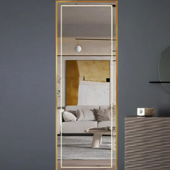 Stylish Modern Bathroom Mirror with LED Lighting for Grooming