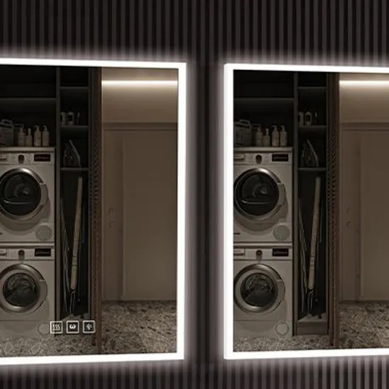 Modern Illuminated Smart Bathroom Vanity Mirror with Touch Control