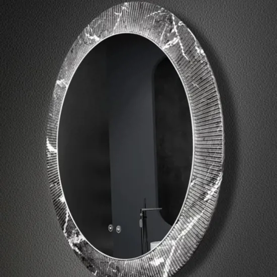 Contemporary LED Smart Bathroom Mirror with Customizable Lighting Options