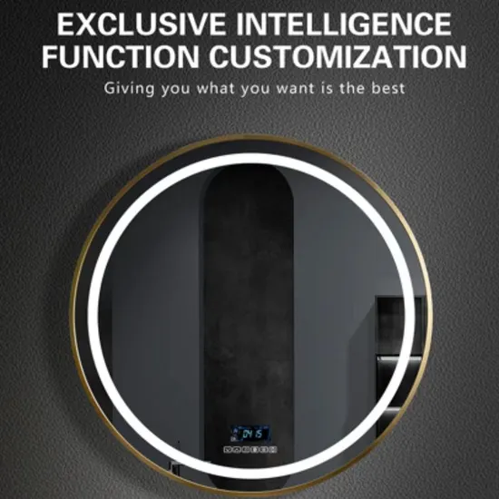 Modern LED Bathroom Mirror with Bluetooth Audio Speakers