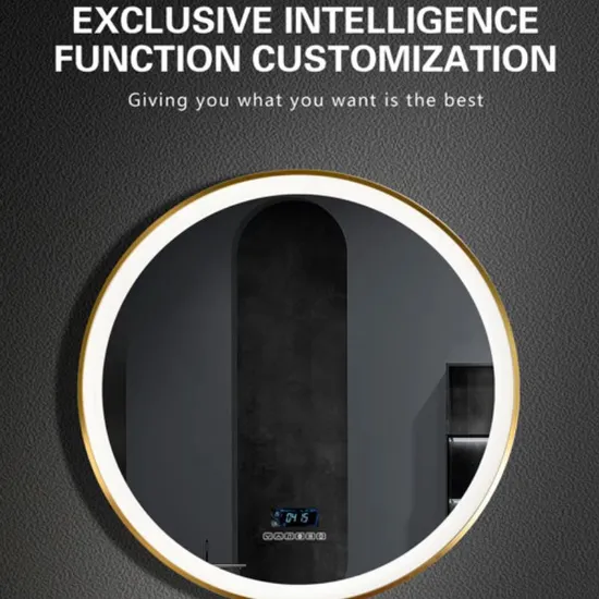 Hotel or Home Wall Mounted Circular LED Bathroom Mirror with Defogging, Bluetooth Music, Light Adjustment, and Optional Material Smart Mirror