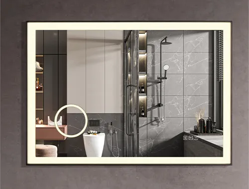 Frameless LED Bathroom Mirror with Adjustable Color Temperature