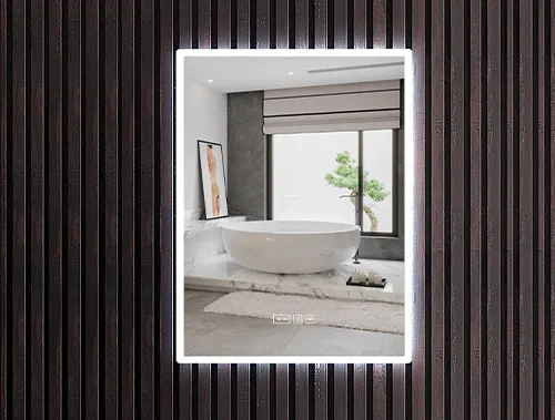 Frameless LED Bathroom Mirror with Adjustable Color Temperature