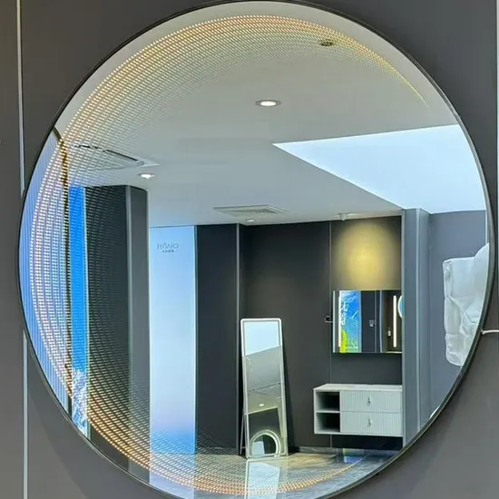 Smart LED Vanity Mirror with Elegant Framed Design for Modern Bathrooms